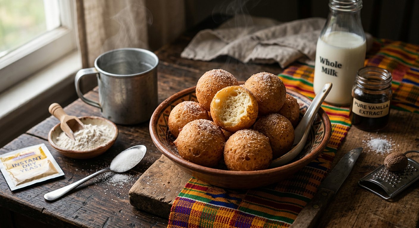 Beignets Soufflés (Gabonese Yeast Drop Fritters) — Gabon