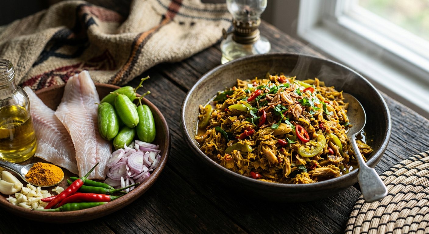 Satini Reken (Shark Chutney with Bilimbi) — Seychelles