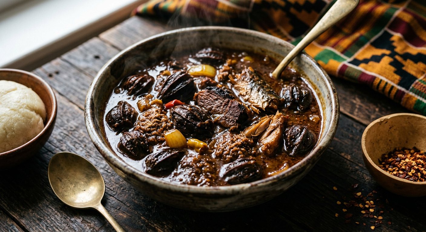 Sauce Kapok / Kouka (Dried Kapok Tree Calyx Stew) — Burkina Faso