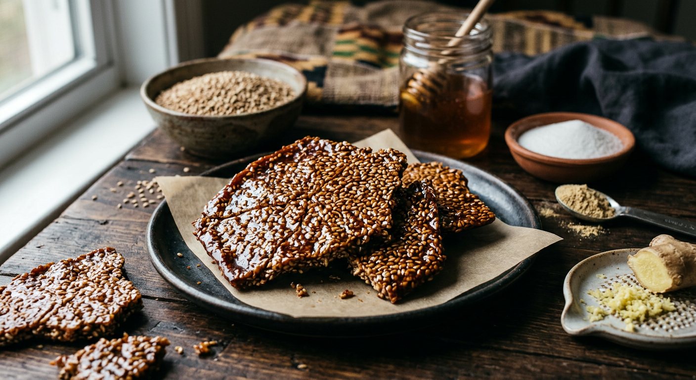 Benne Cake (Crisp Sesame Seed Brittle) — Sierra Leone