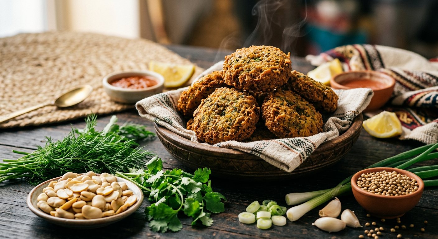 Ta'miya (Spiced Herb and Fava Bean Croquettes) — Sudan