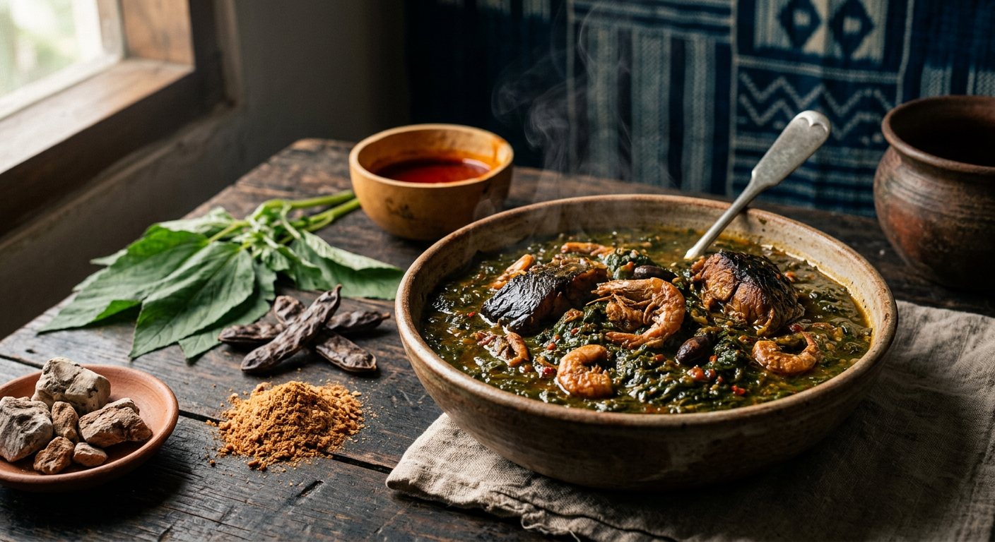 Crincrin (Viscous Jute Leaf Braised Soup) — Benin