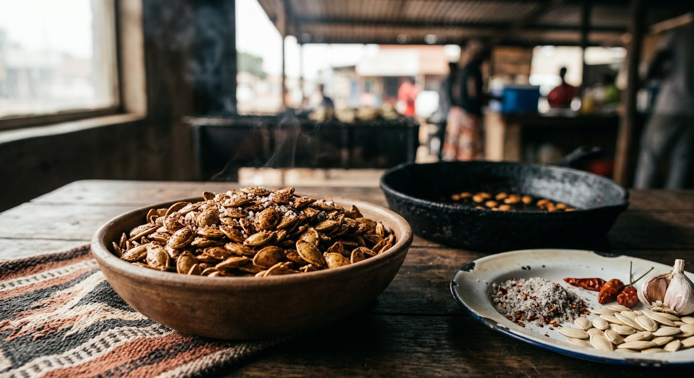 Gwenya (Pan-Roasted Salted Pumpkin Seeds) — Zimbabwe