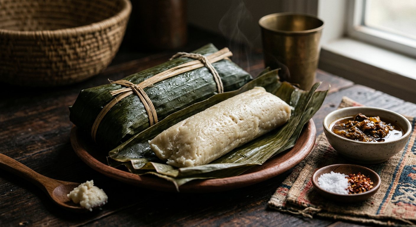 Chikwangue (Steamed Fermented Cassava Baton) — Central African Republic