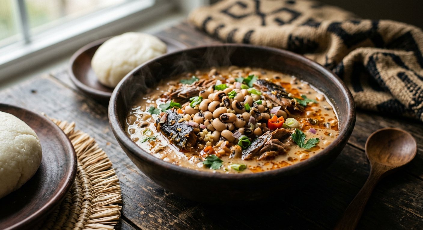 Madesu ya Nsamba (Cowpeas Simmered in Fresh Palm Wine) — DR Congo