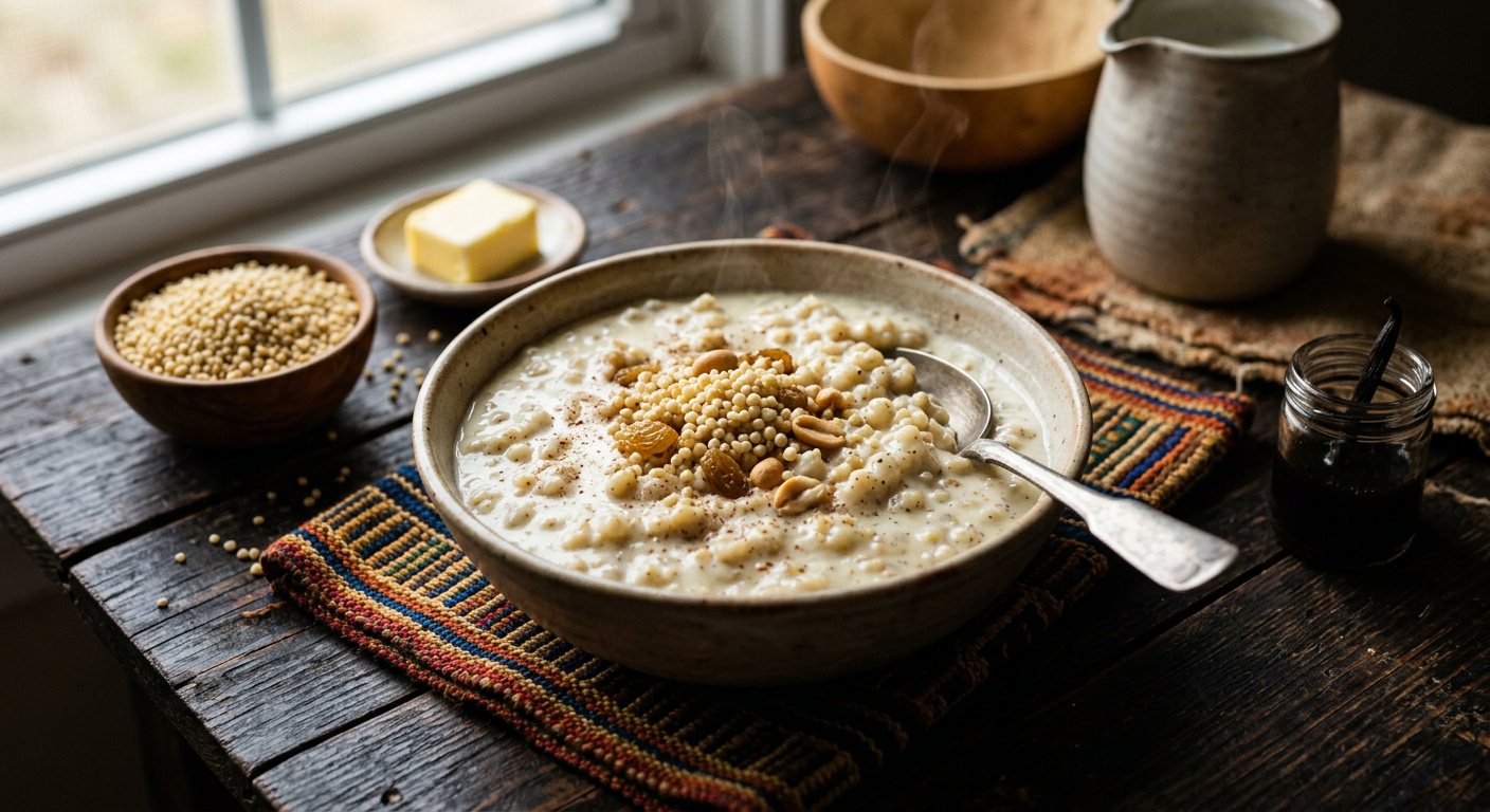 Thiakry (Steamed Sweet Millet Pearls with Curdled Milk) — Niger