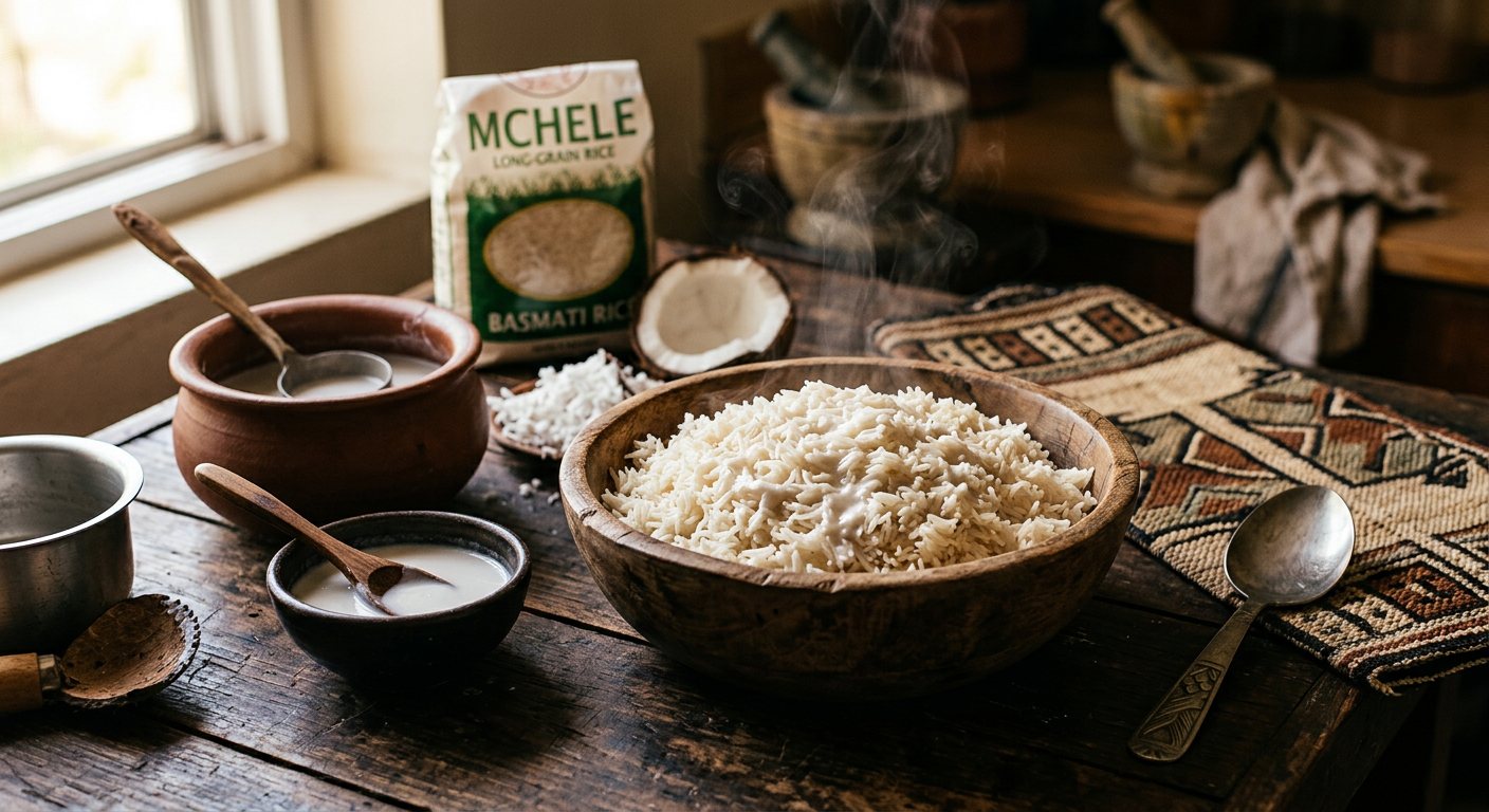 Wali wa Nazi (Steamed Fragrant Coconut Rice) — Tanzania