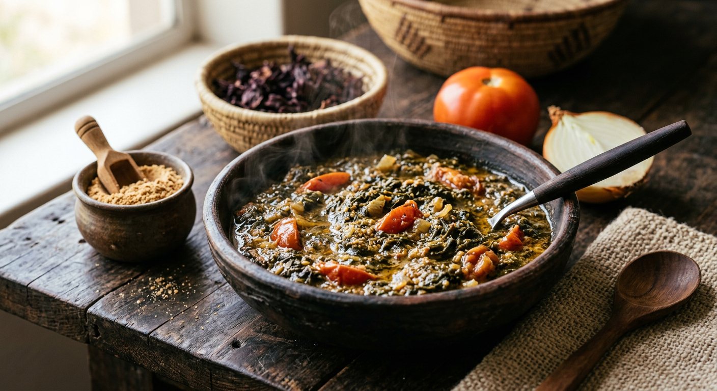 Mutete (Sour Hibiscus Leaf Stew) — Namibia