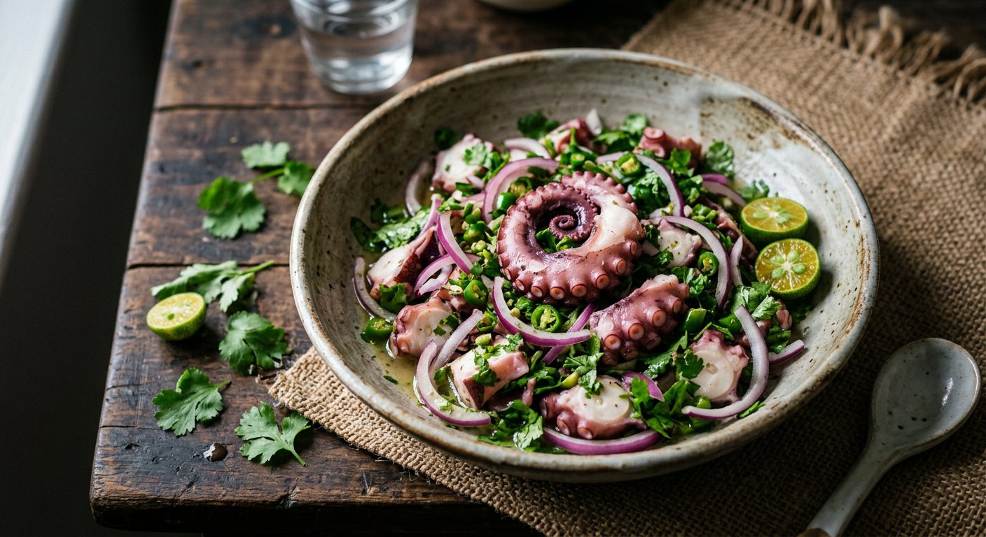 Salade Ourite (Poached Octopus and Citrus Salad) — Mauritius