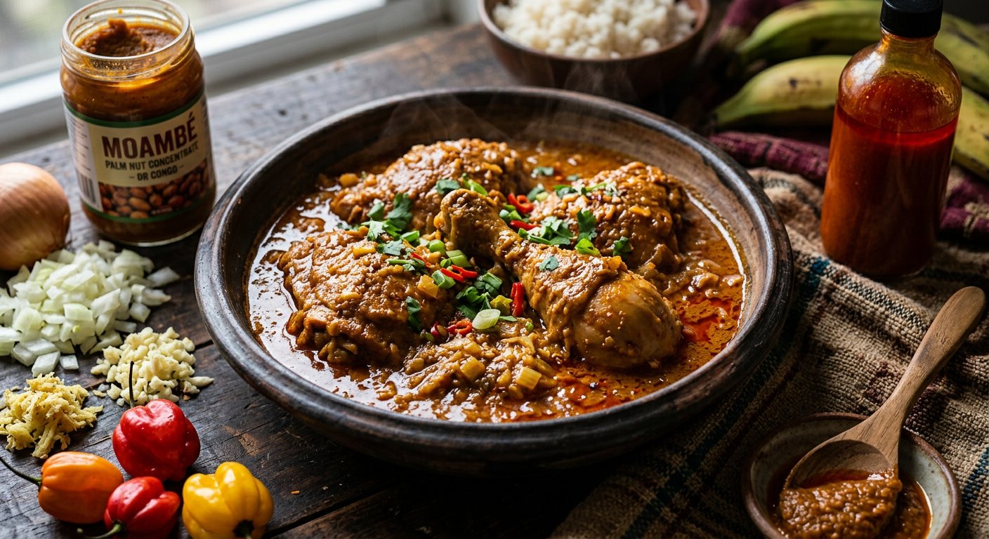 Poulet à la Moambé (Congolese Palm Nut Chicken Stew) — DR Congo