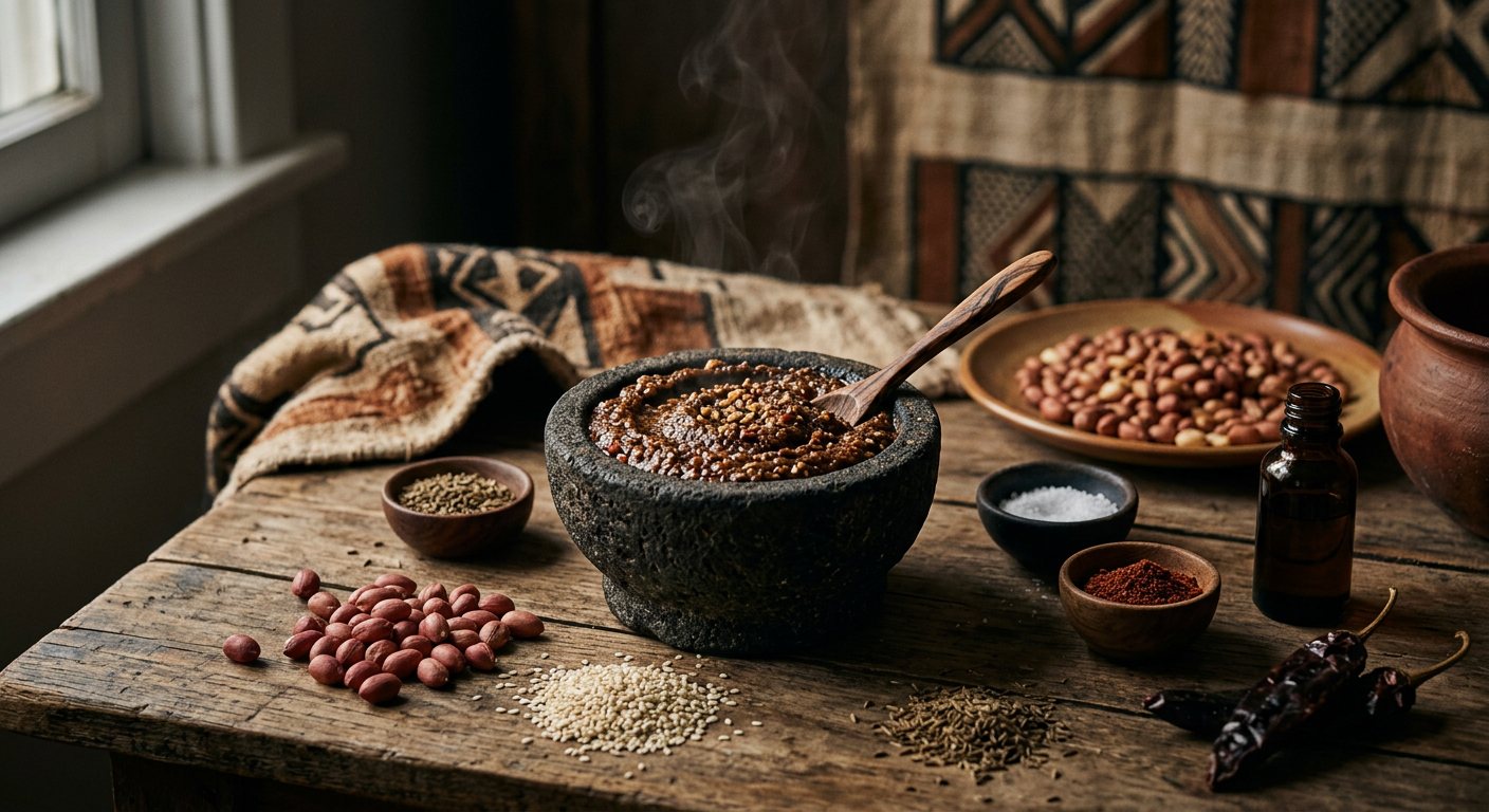 Odii (Roasted Peanut and Sesame Seed Compound Paste) — Uganda