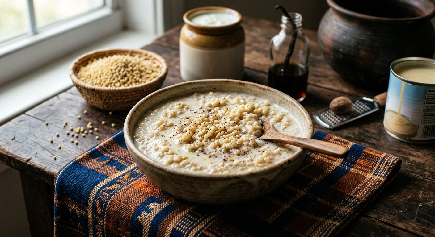 Degue (Steamed Millet Pearls in Sweet Fermented Curdled Milk) — Burkina Faso