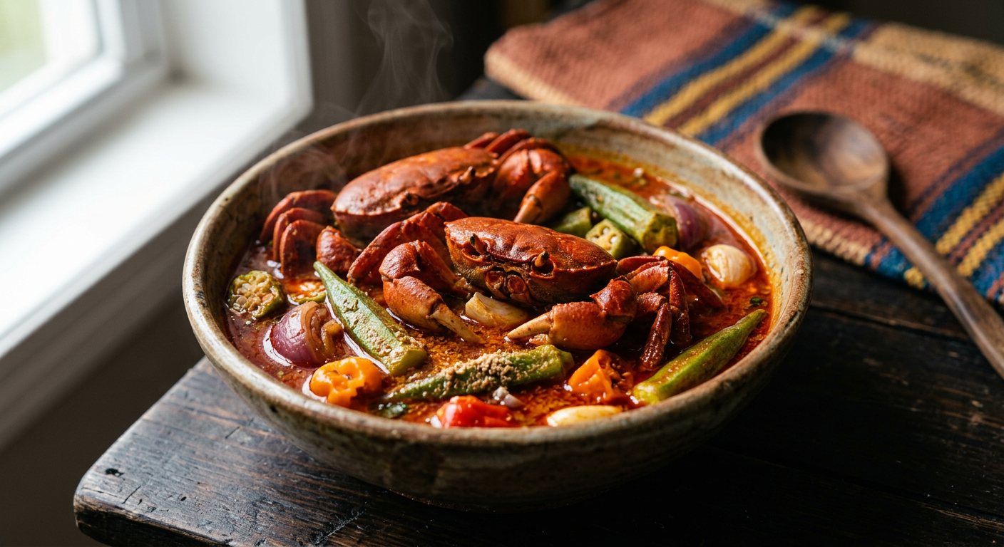 Caldo de Caranguejo (Mangrove Crab and Palm Oil Soup) — Guinea-Bissau