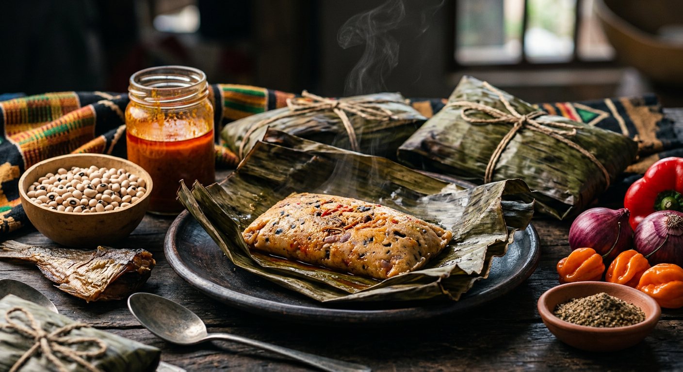 Oleleh (Steamed Savory Black-Eyed Pea Pudding Cakes) — Gambia