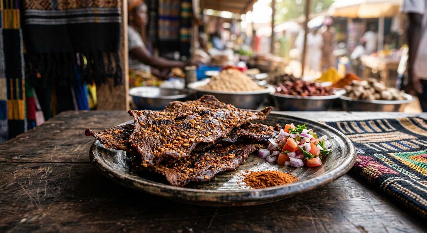 Kilishi (Thin Sun-Dried Spiced Beef Jerky) — Niger