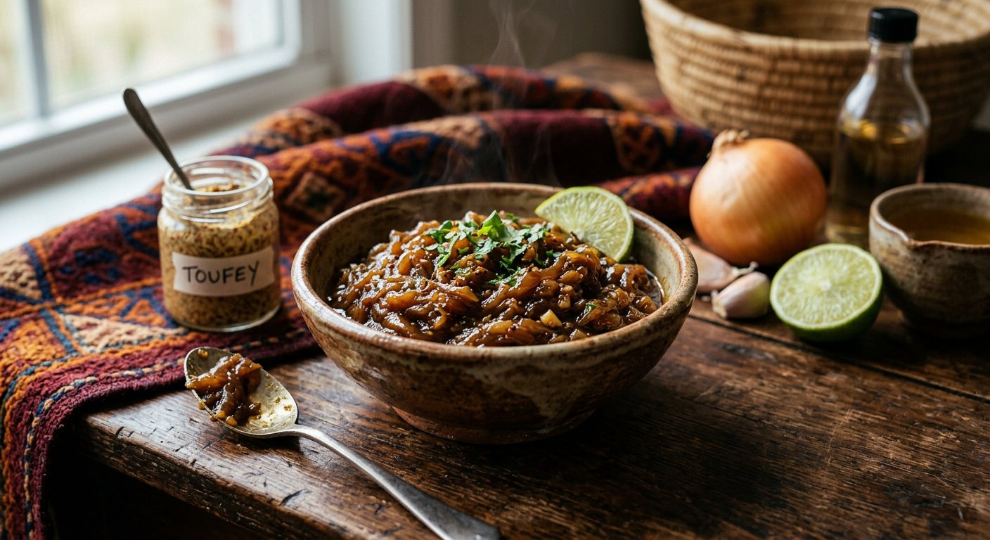 Toufey (Caramelized Onion, Vinegar, and Mustard Relish) — Mauritania