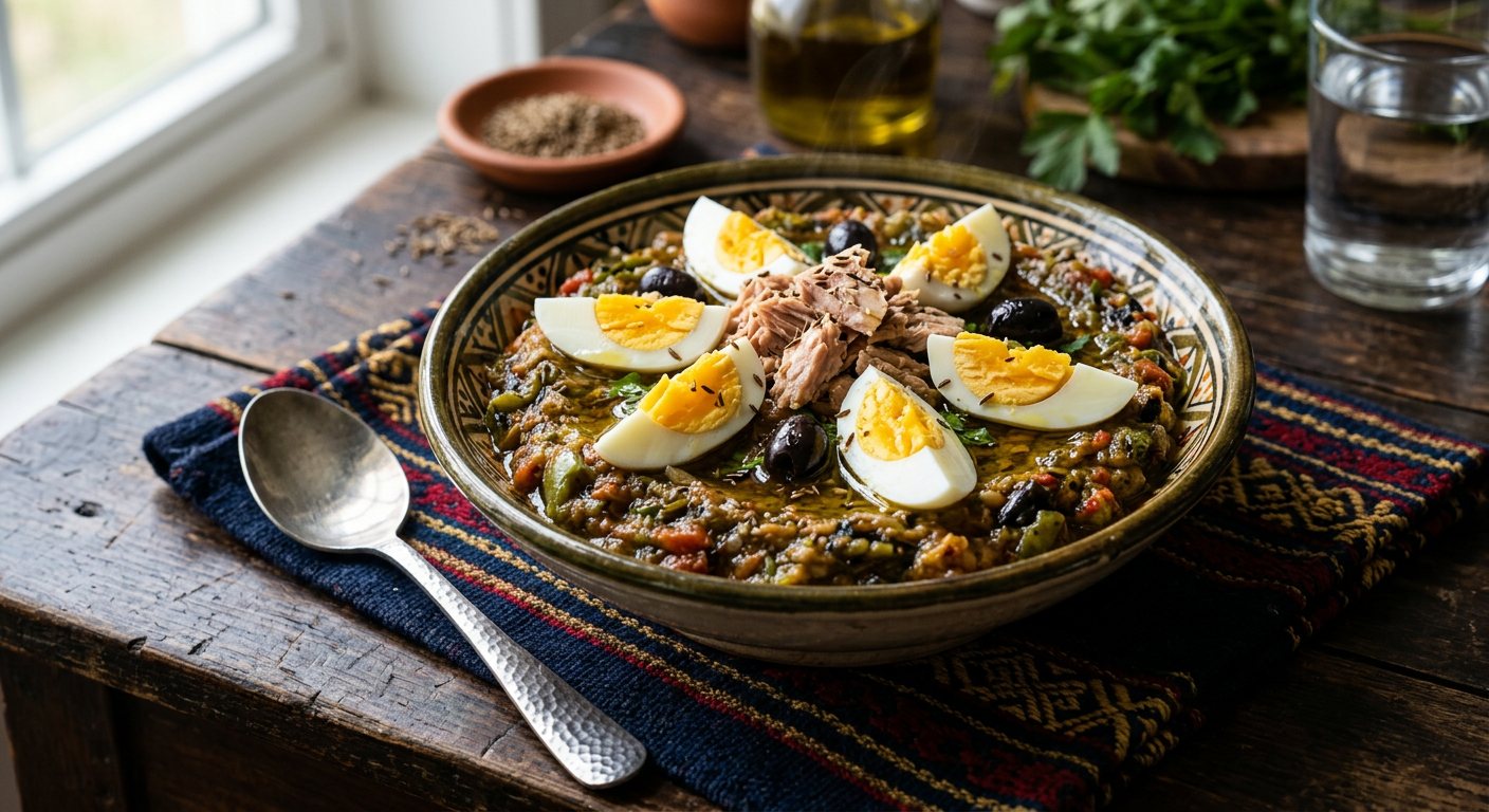Slata Mechouia (Tunisian Charred Vegetable Salad) — Tunisia