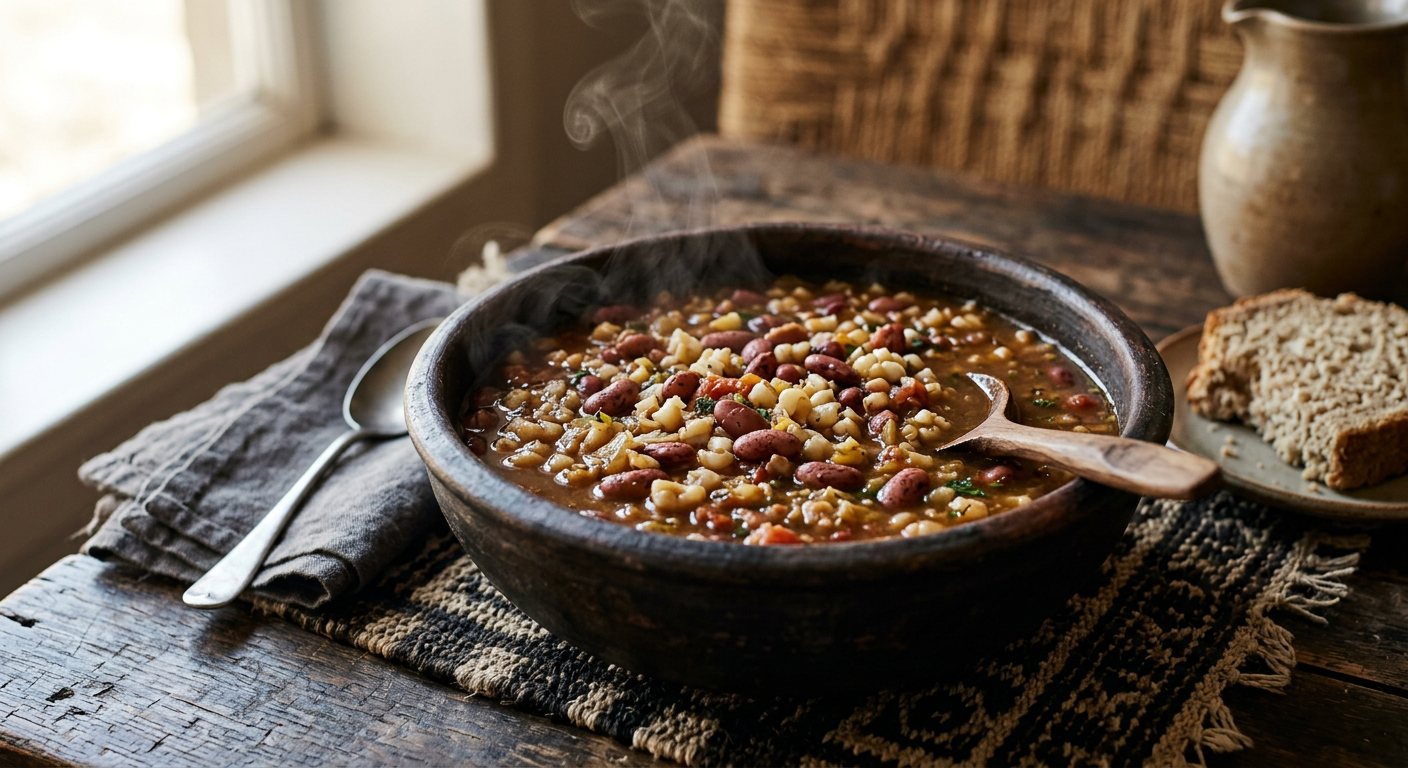 Manhuchu (Cracked Maize Samp and Sugar Bean Stew) — Zimbabwe
