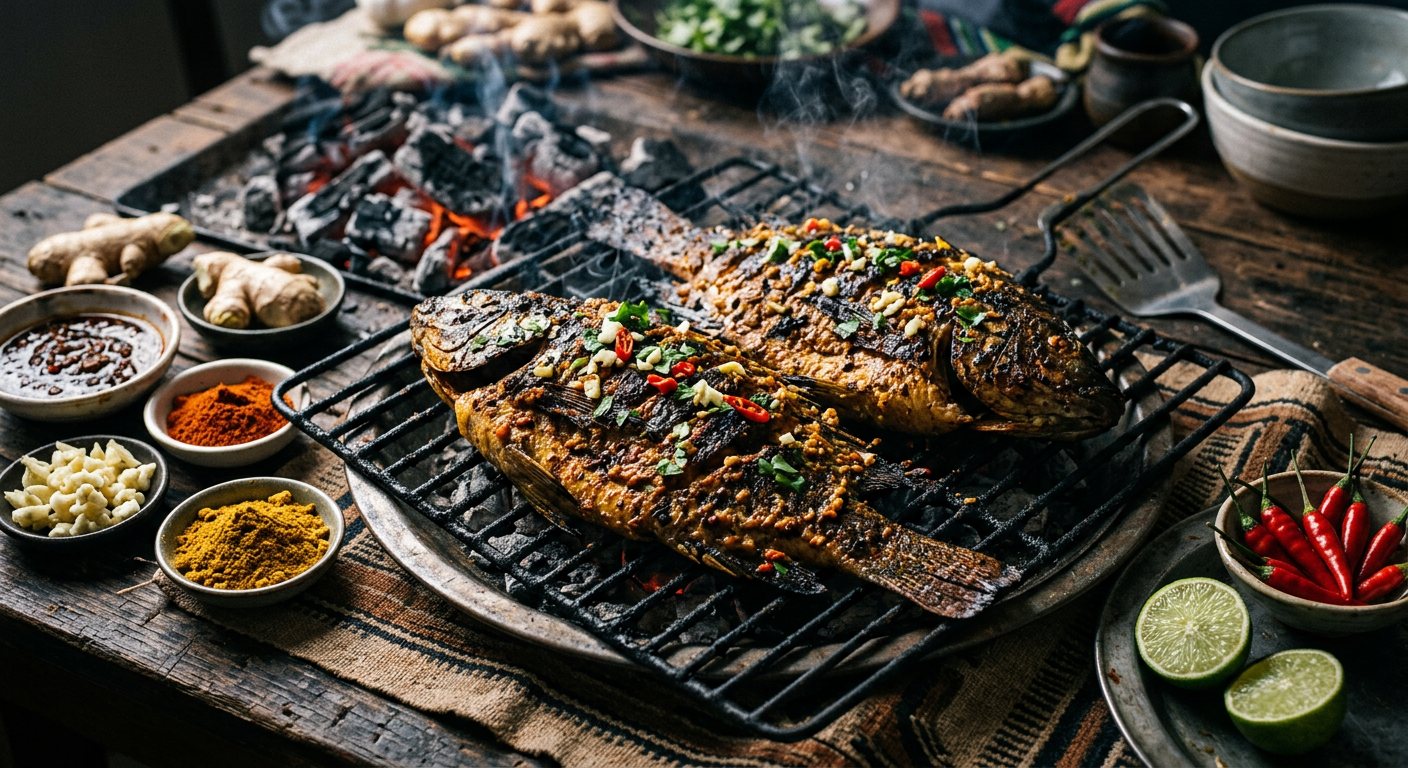 Kanyenya (Charcoal-Grilled Spiced Fish) — Malawi