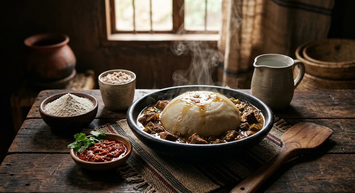 Asida (Stiff Sorghum Porridge) — South Sudan