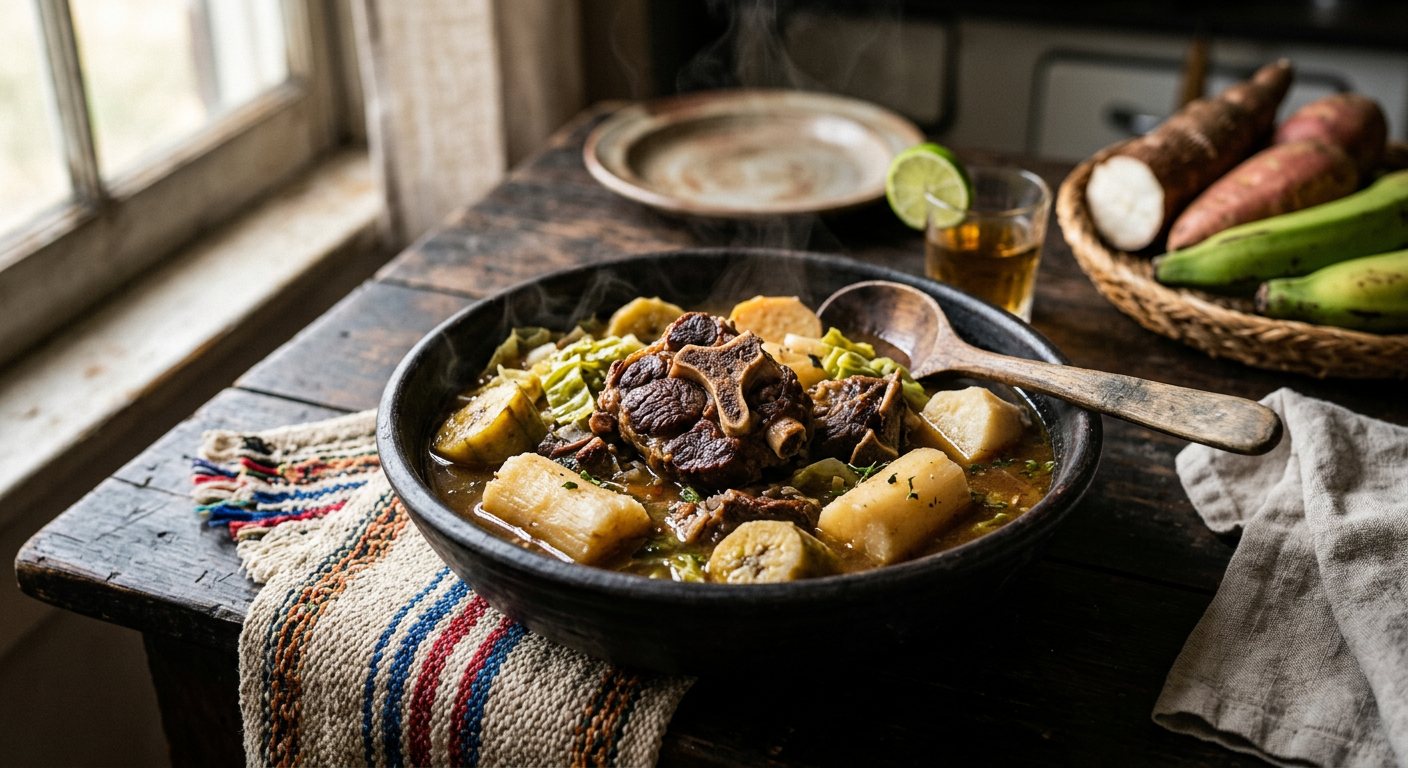 Tchassina (Salt-Cured Dried Goat Meat with Root Vegetables) — Cabo Verde