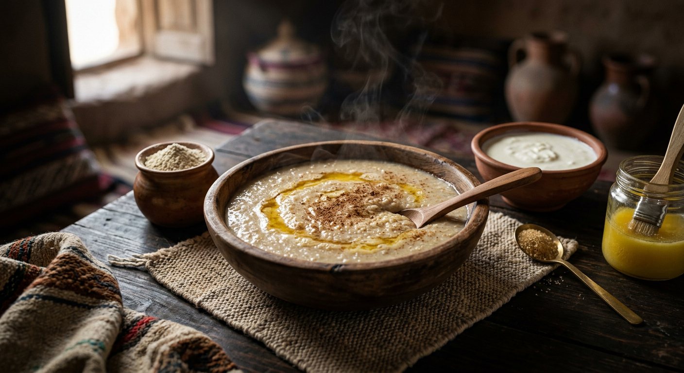 Umm Jinqir (Sweetened Fermented Millet Gruel with Milk) — Sudan