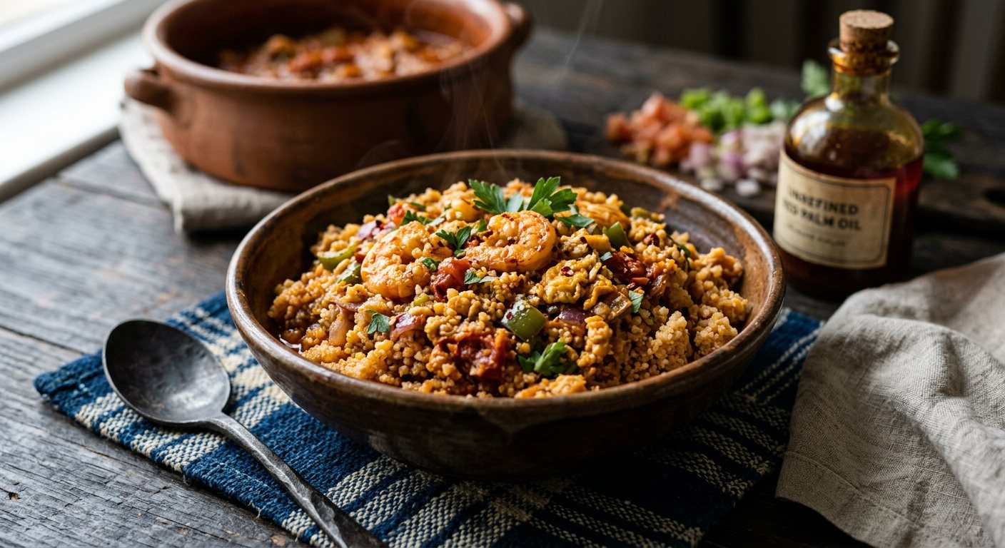 Gari Foto (Seasoned Scrambled Cassava Flour) — Togo