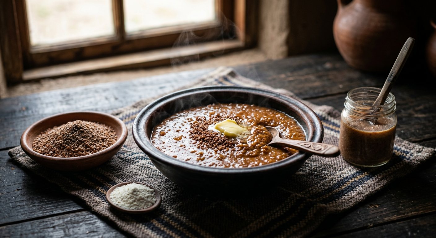 Ting ea Mabele (Fermented Sorghum Soft Porridge) — Lesotho