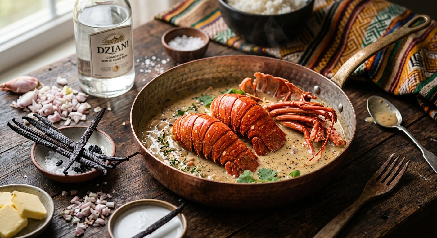 Langouste à la Vanille (Rock Lobster in Vanilla Coconut Sauce) — Comoros
