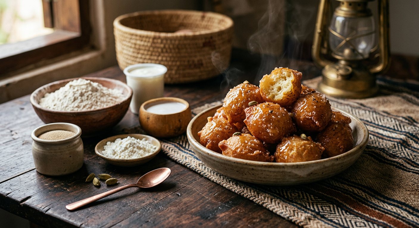 Kaimati (Sweet Coconut-Yeast Fritters Glazed in Sugar Syrup) — Tanzania