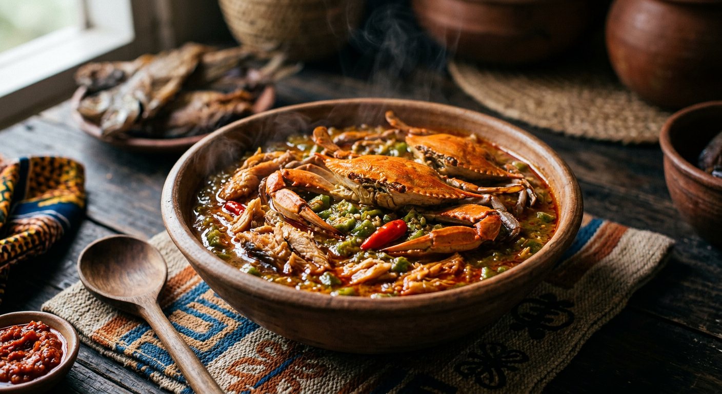 Sauce Kopè (Sticky Okra and Crab Broth) — Côte d'Ivoire