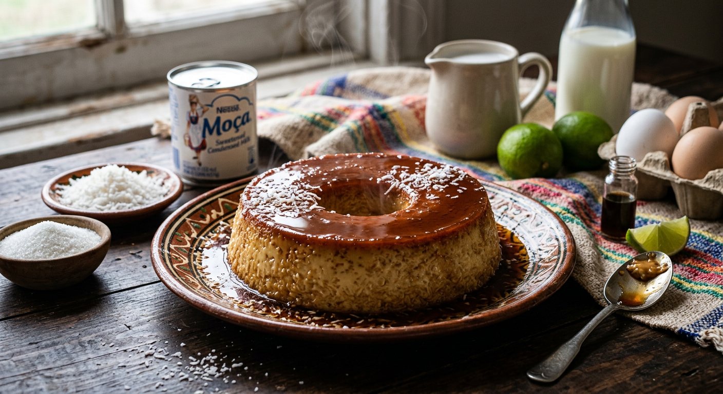 Pudim de Coco (Steamed Coconut Flan) — Cabo Verde
