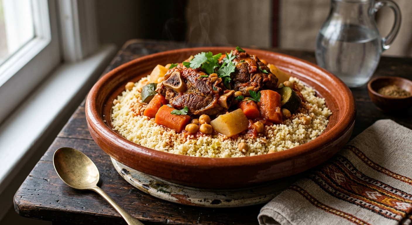 Couscous Algérien au Mouton (Algerian Lamb Couscous with Vegetables) — Algeria