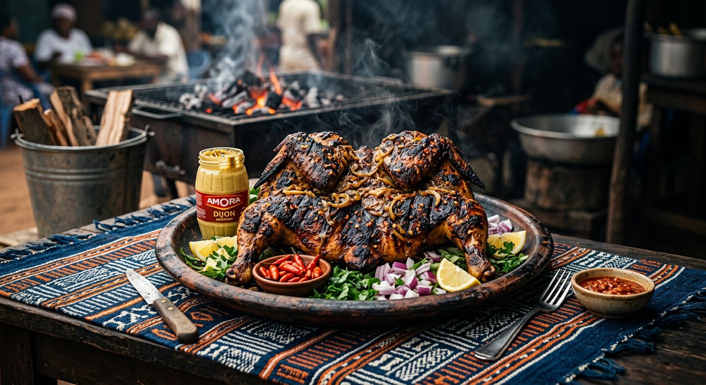 Poulet Bicyclette (Charcoal-Flame Hardbody Chicken with Pili-Pili) — Burkina Faso