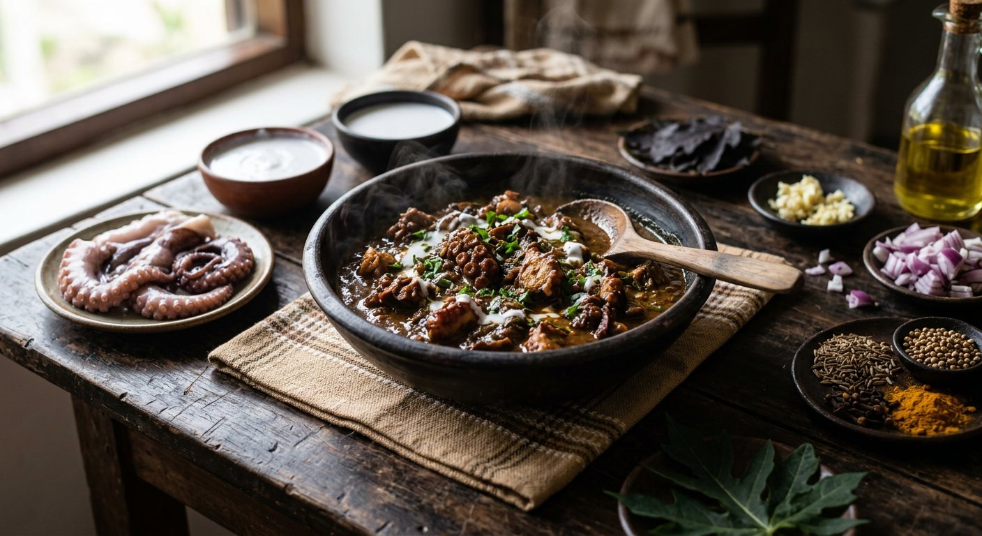 Kari Zourit (Octopus Coconut Curry) — Seychelles