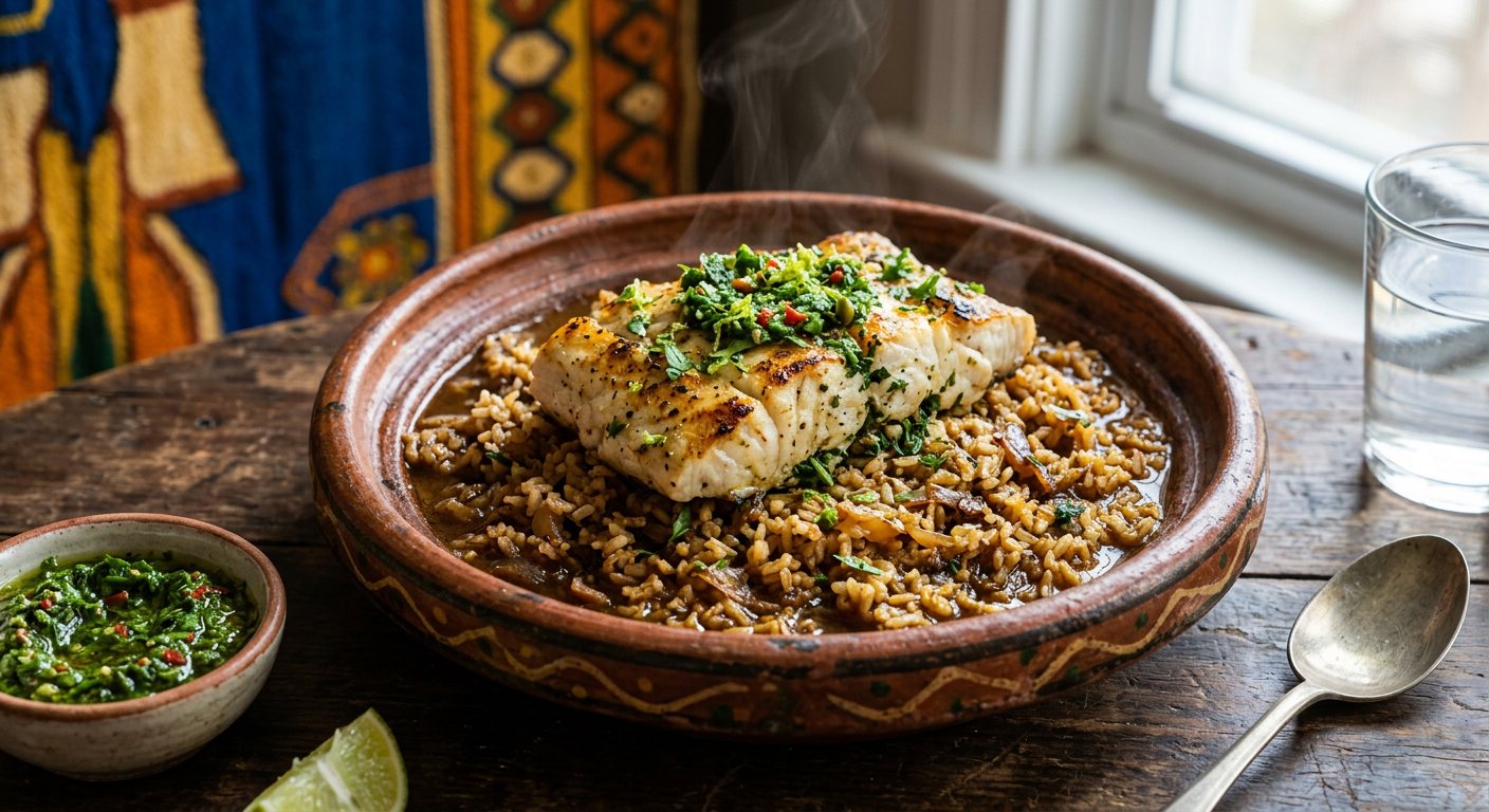 Marou we Hout (Mauritanian Spiced Fish & Broken Rice) — Mauritania