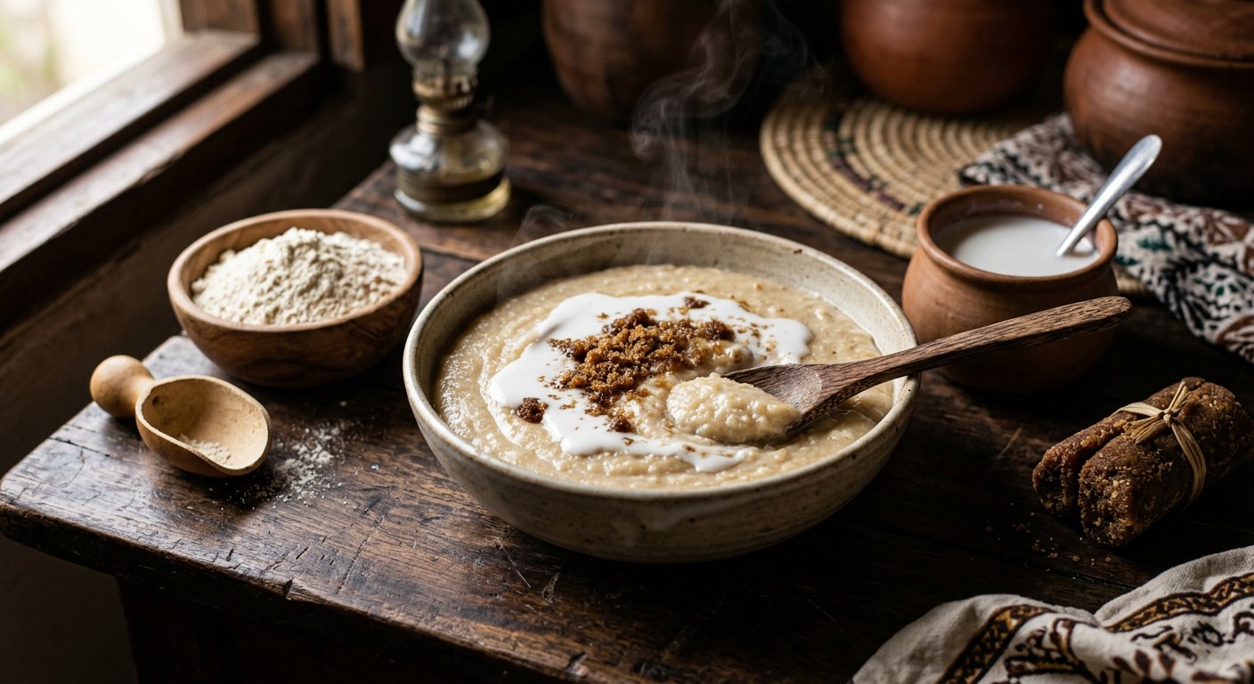 Chilar (Fermented Cassava Flour Breakfast Porridge) — Mozambique