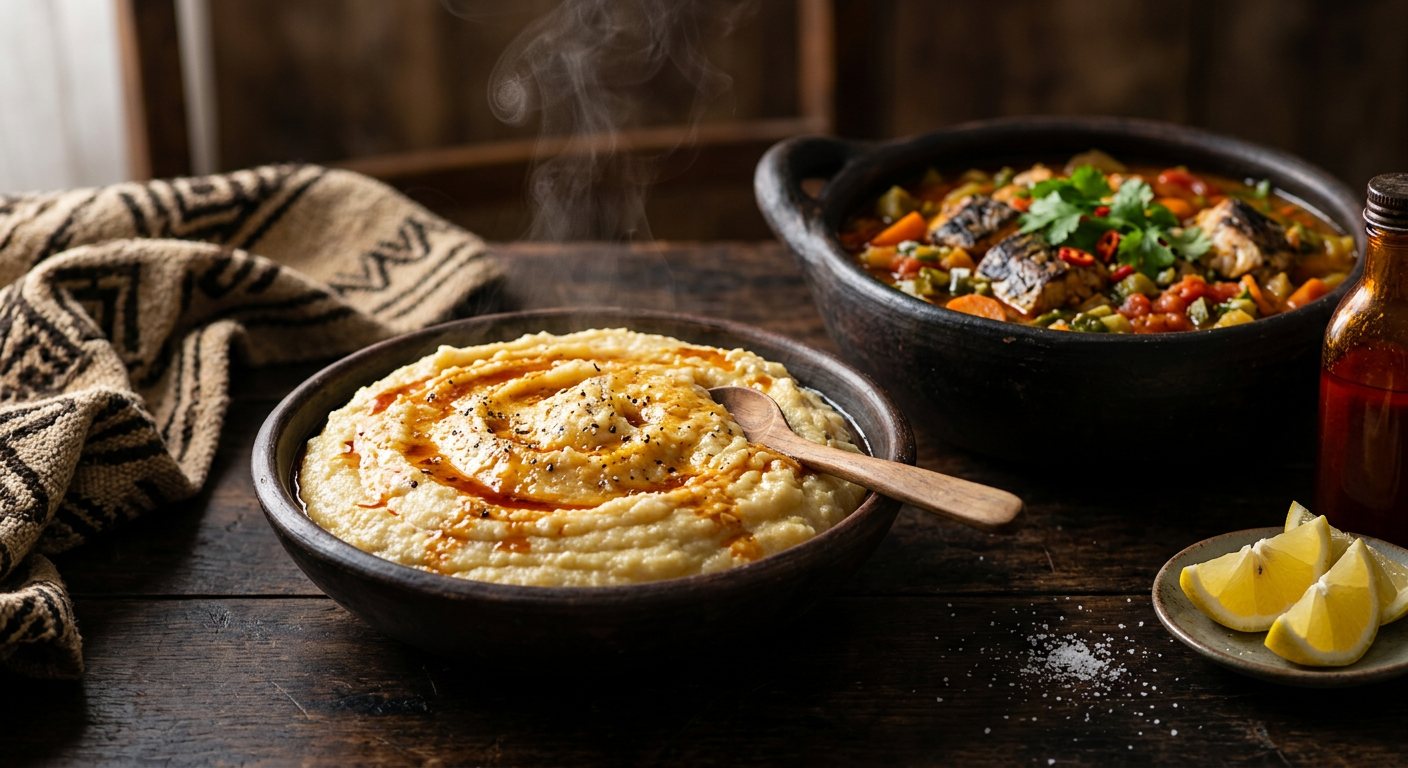 Funge de Mandioca (Stiff Cassava Flour Mash) — São Tomé and Príncipe