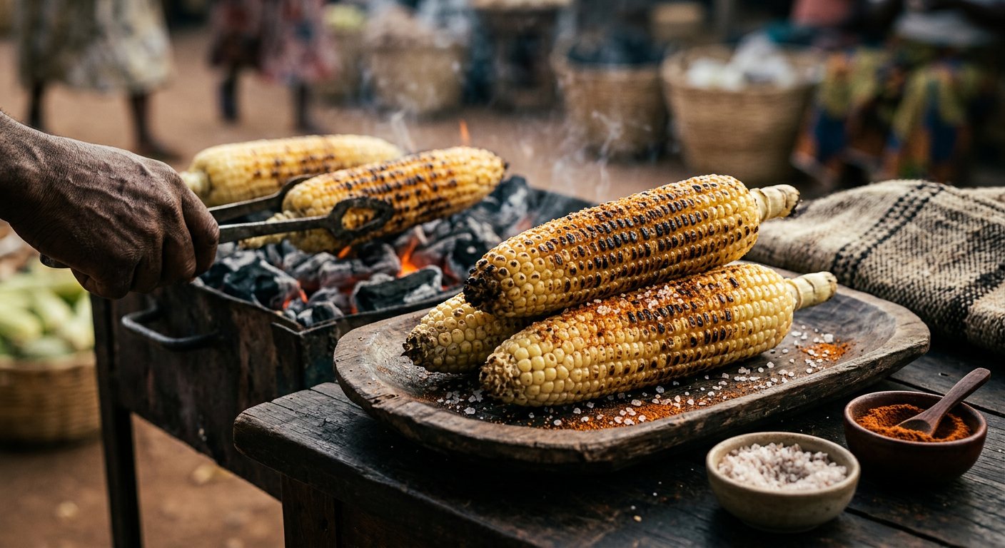 Kochekoche (Charred Fresh Sweet Corn on the Cob) — Malawi