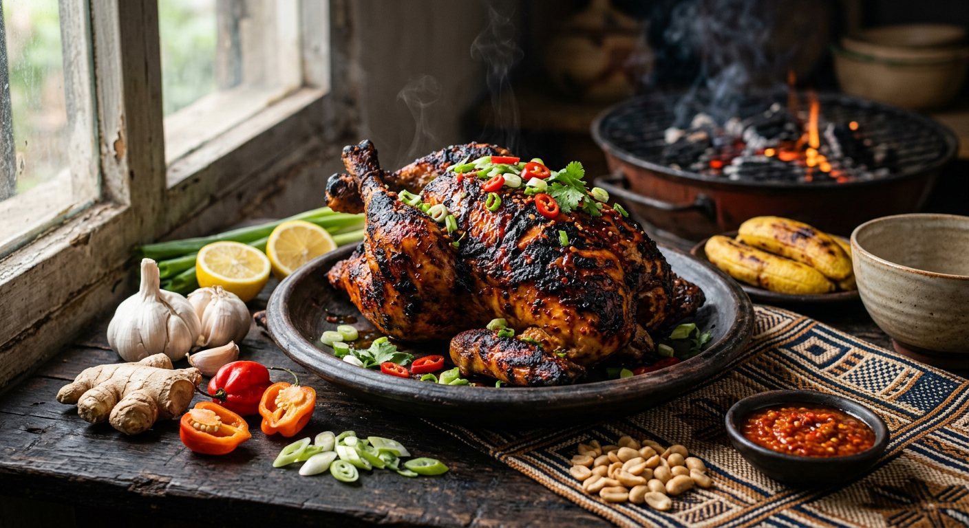 Soso ya Kotumba (Spicy Charcoal-Grilled Chicken) — DR Congo