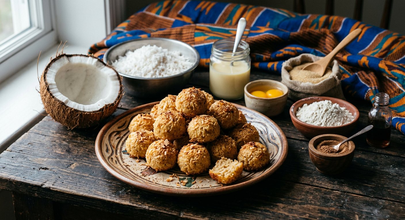 Shuku Shuku (Sweet Spiced Coconut Balls) — Nigeria