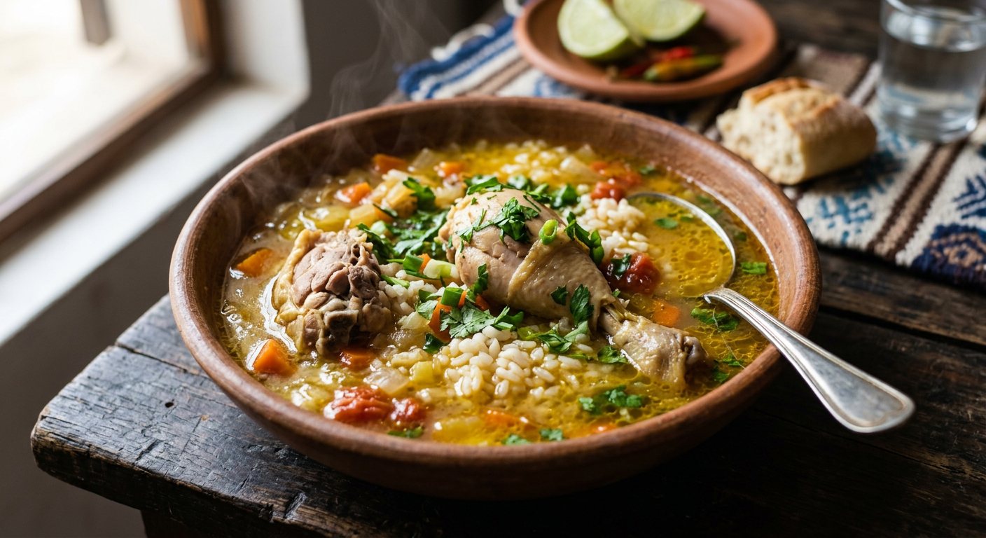 Canja de Galinha (Savory Chicken and Rice Broth) — Cabo Verde