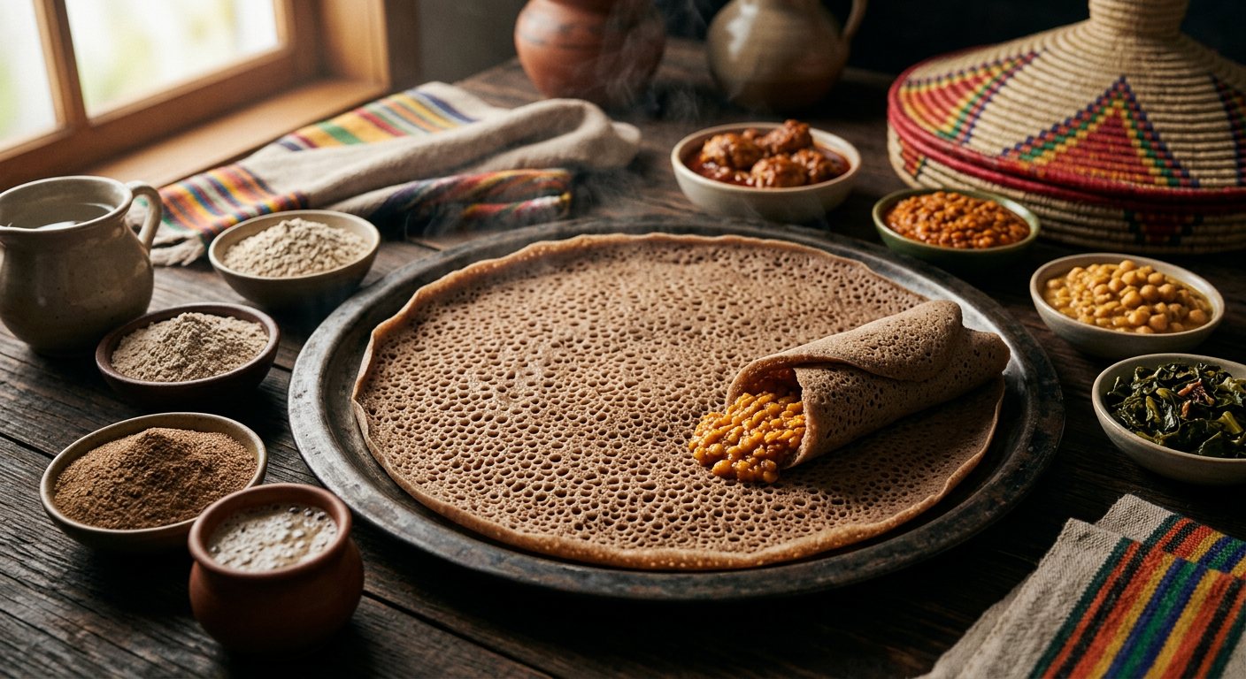 Injera (Fermented Teff Flatbread) — Ethiopia