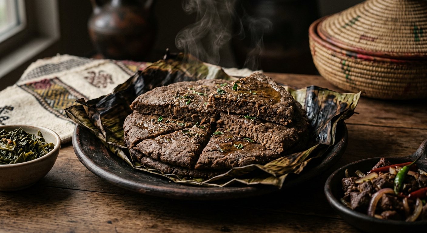 Kocho (Fermented Flatbread Made from Scraped Enset Pulp) — Ethiopia