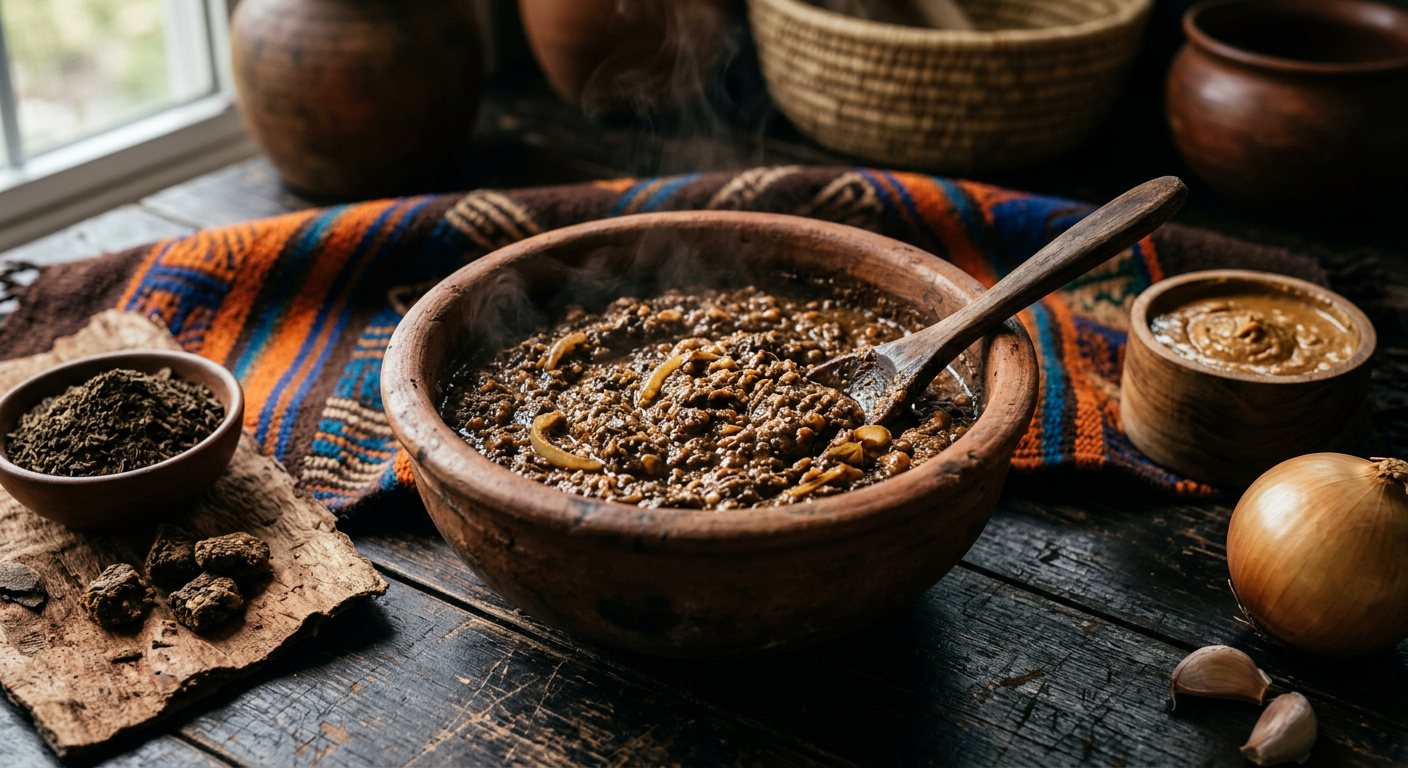 Kawwal (Fermented Sicklepod Leaf Relish) — South Sudan
