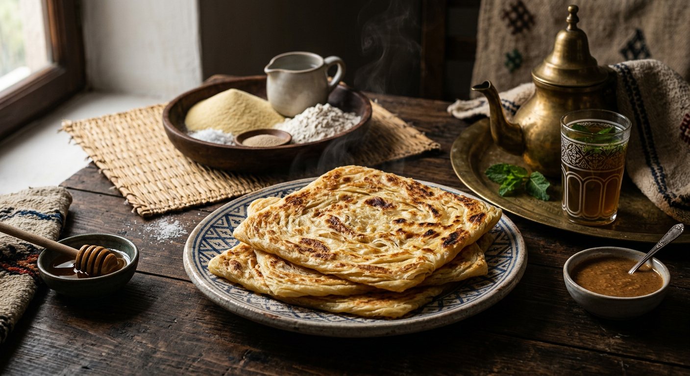 Msemen (Flaky Laminated Moroccan Square Flatbreads) — Morocco
