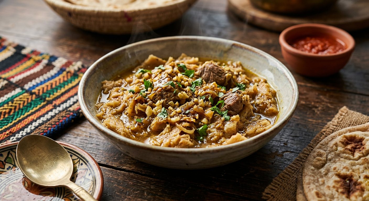 Fitfit (Torn Flatbread Tossed in Spiced Broth and Garlic) — Sudan