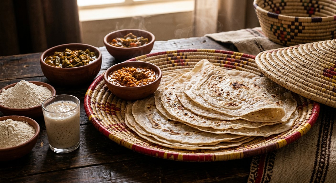 Kisra (Fermented Sorghum Wafer-Thin Flatbread) — Sudan