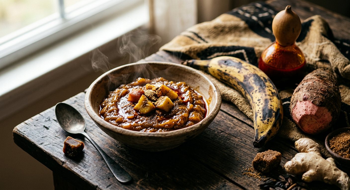 Nkeng (Caramelized Ripe Plantain and Cocoyam Confection) — Cameroon