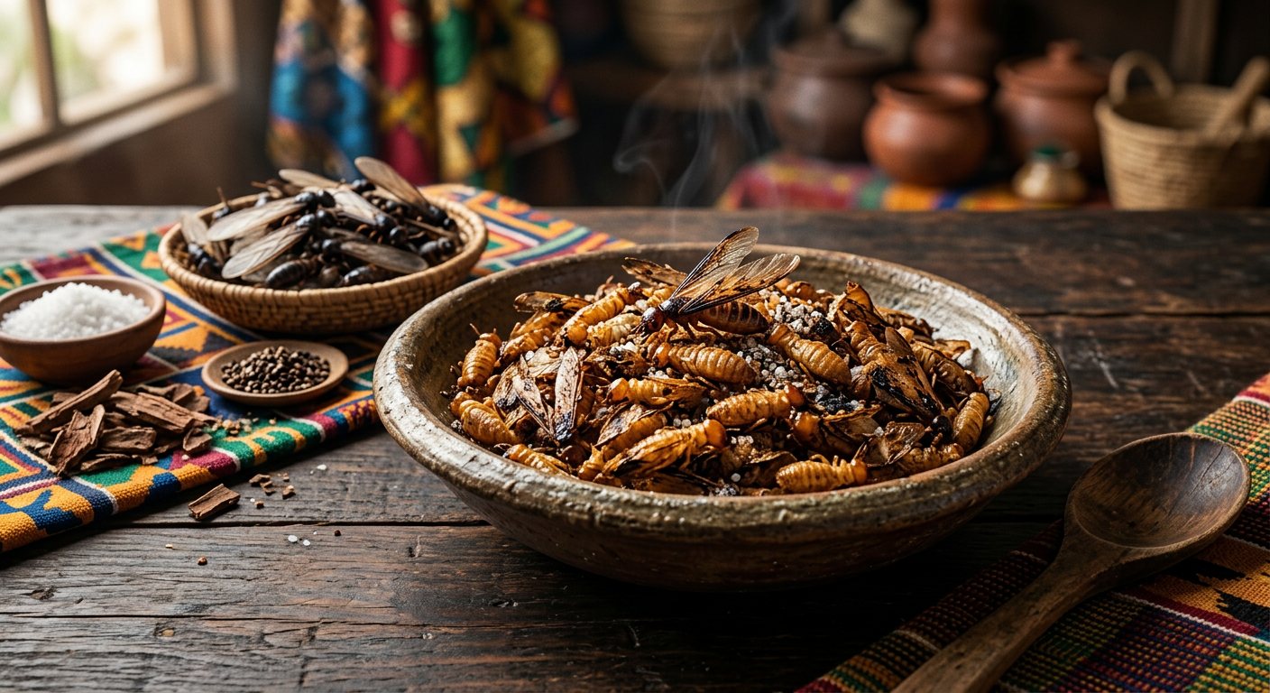 Lekoh (Crispy Roasted Winged Termites) — Cameroon